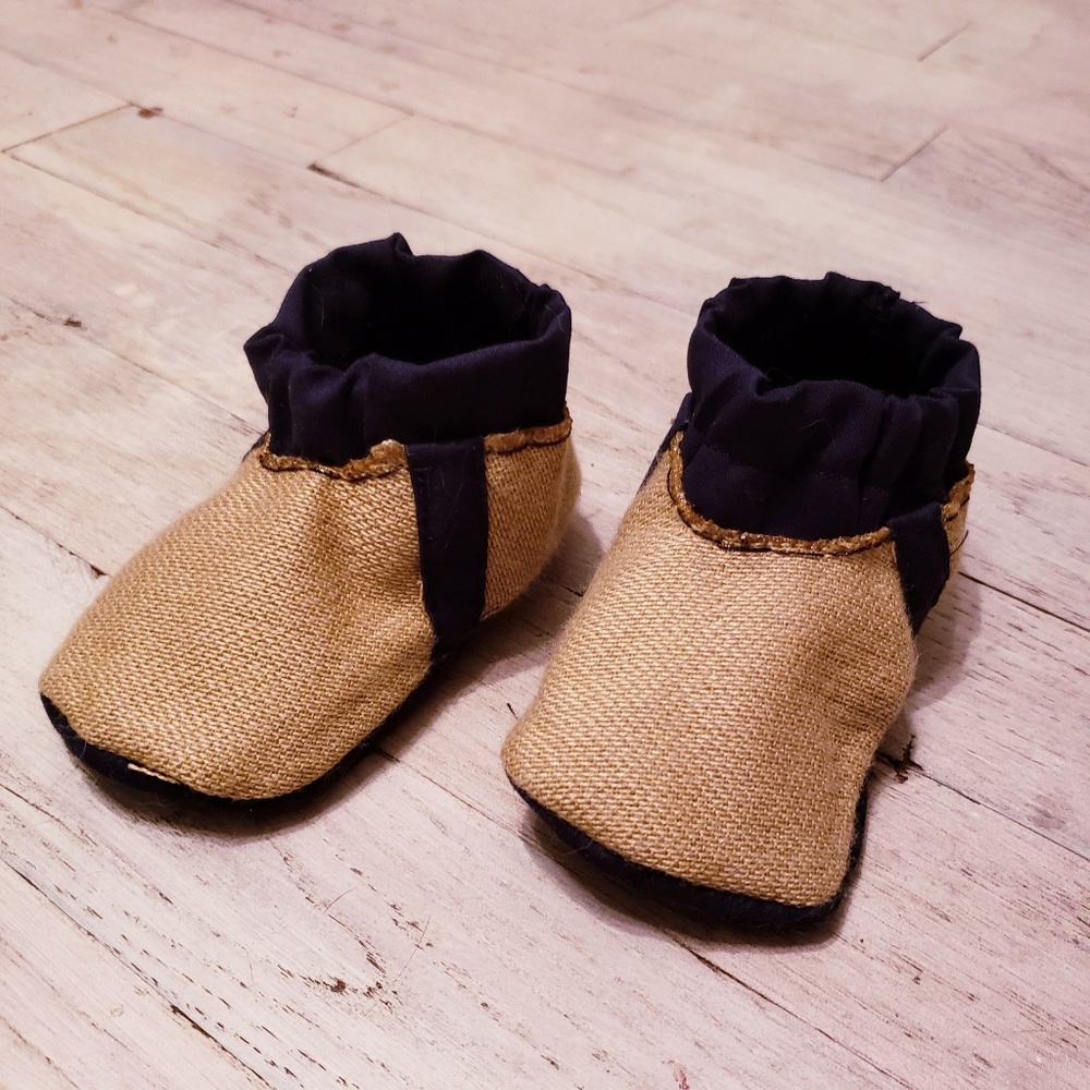 Handmade baby booties